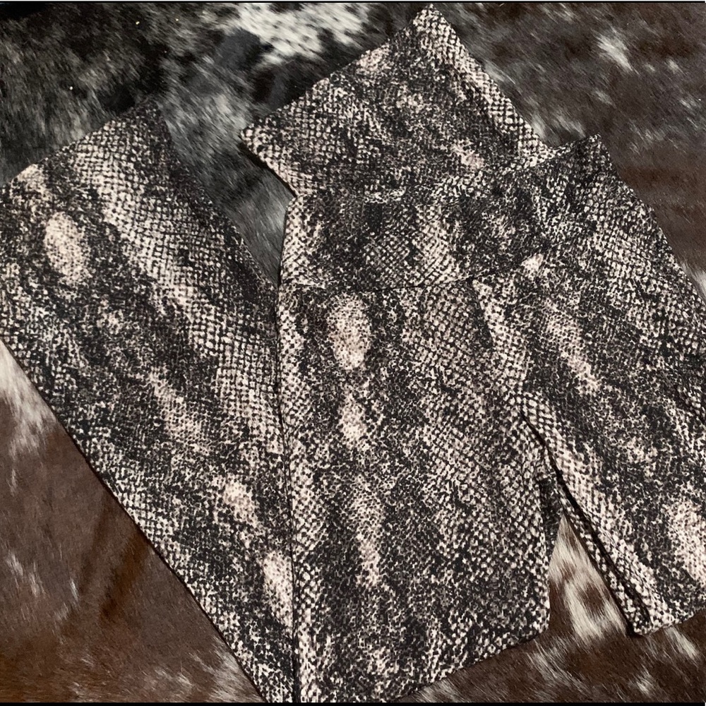 Snakeskin Flare Pants